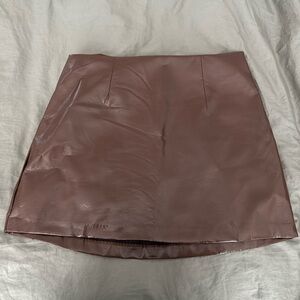 NWT Abercrombie brown leather skirt